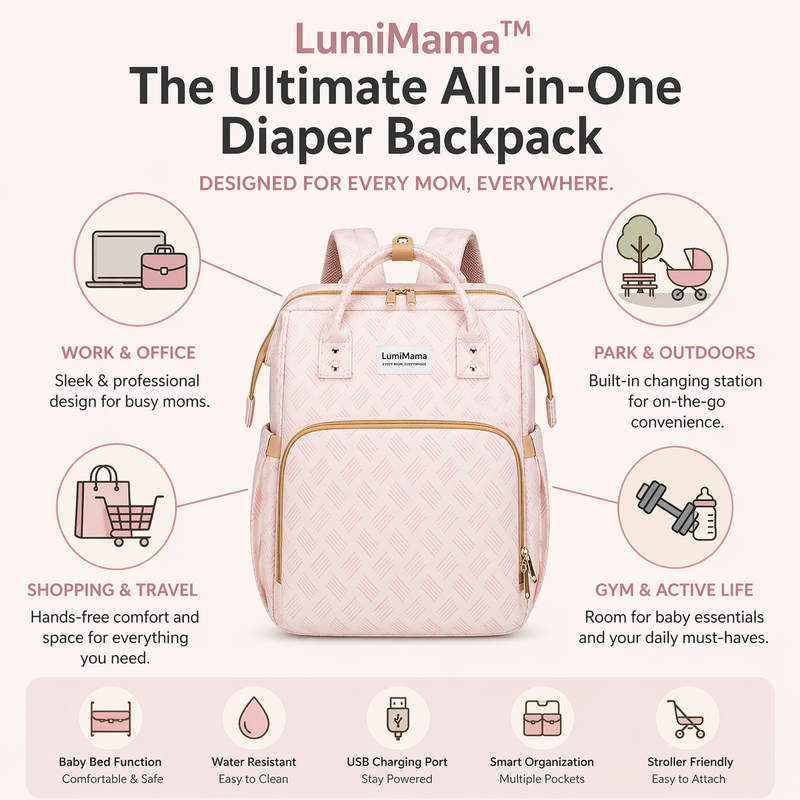 LumiMama 3-Bag Baby Shower Set — Three Bags, One Parcel